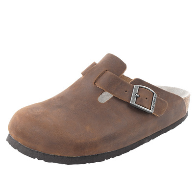 DAOWAI软木拖鞋半包头女复古