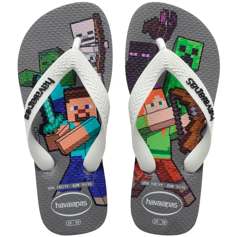 哈瓦那havaianas 我的世界儿童拖鞋男女童人字拖休闲沙滩夹脚凉拖