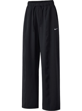 滔搏NIKE耐克女子运动休闲刺绣小勾梭织阔腿长裤IQ0343-010