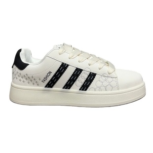 爆款韩版百搭三条杠男女时尚学院风学生面包鞋复古情侣休闲板鞋