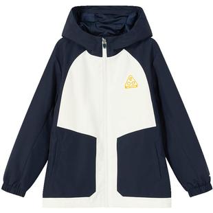 鸿星尔克童装冬季儿童加绒保暖风衣防风男童户外上衣大童冲锋外套