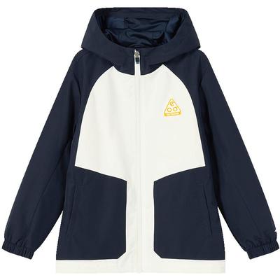 鸿星尔克加绒保暖连帽冲锋衣外套