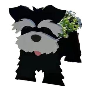 庭院花园阳台摆件摆饰卡通狗斗牛犬花盆花架桌面插花Dog Planter