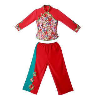 秧歌舞演出服装女2025新款东北喜庆腰鼓灯笼中国风扇子舞蹈表演服