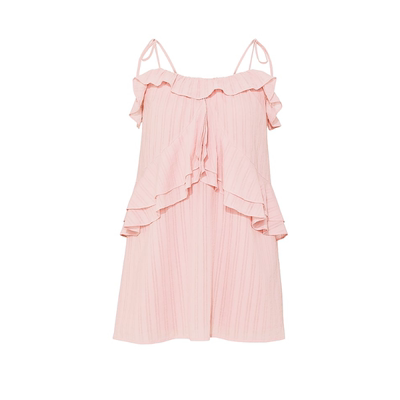 维密PINK舒适柔美荷叶边连衣裙