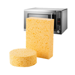 霜山木浆棉海绵擦蒸烤箱专用吸水去污海绵厨房清洁加厚洗碗百洁布