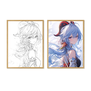 圆肾甘雨周边灯光画手办摆件生日礼物相框立牌盲盒流麻装饰小夜灯