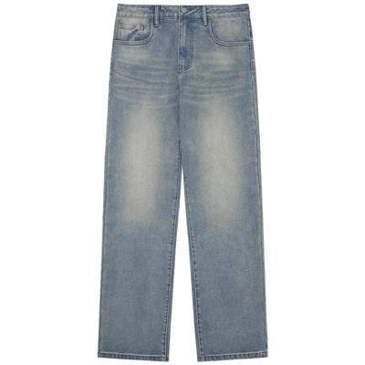 CHINISM赤尘做旧牛仔直筒裤男