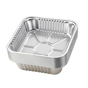 空气炸锅专用锡纸盘方形烤盘锡纸盒烘焙烤箱家用一次性铝箔锡纸碗