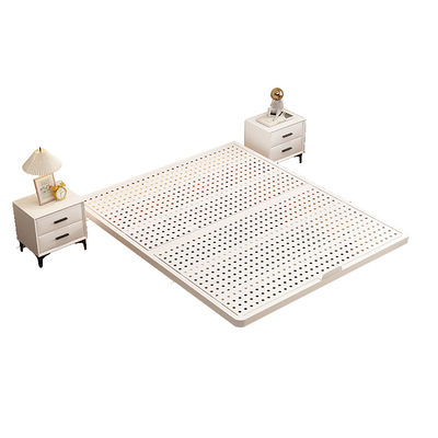 碳素钢床新款无床头悬空铁艺床