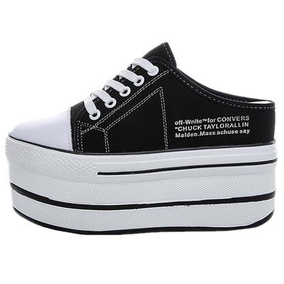 内增高11CM懒人包头半拖鞋百搭