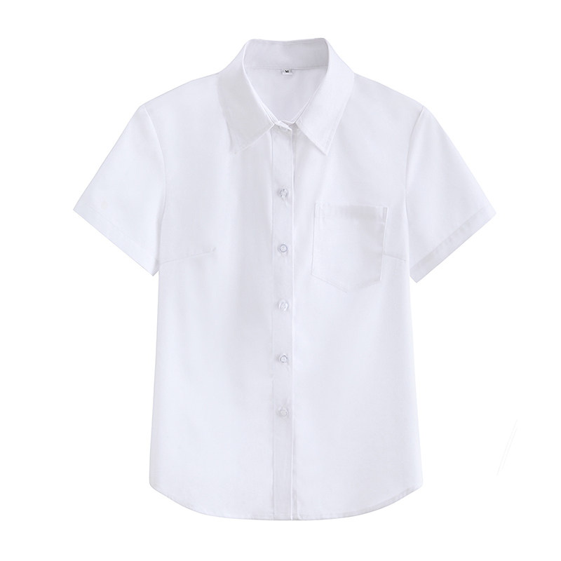 夏季男式短袖工作服衬衫酒店公司厂服职业工装男士宽松纯色衬衣