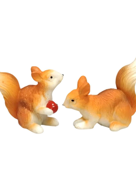 仿真迷你小松鼠微景观摆件动物