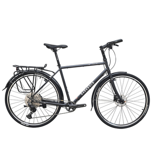 DARKROCK黑岩travel700C10速长途旅行自行车单盘钢架重装旅行单车