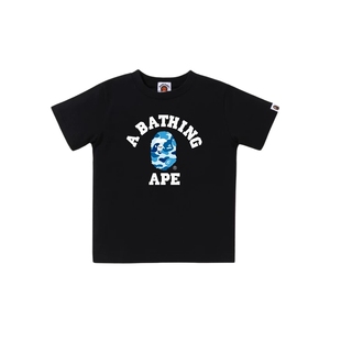 BAPE童装26年春夏迷彩猿人字母印花短袖T恤004103Q