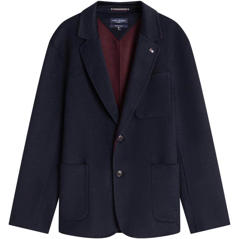 Tommy男装含羊毛翻领大衣西服