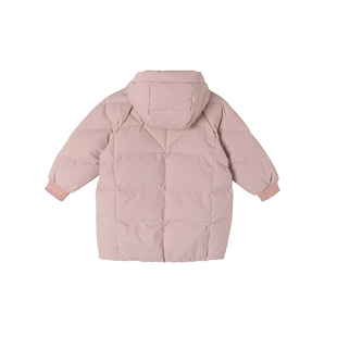 Mitti童装25冬季新款女童羽绒服儿童连帽加厚中长款户外保暖外套
