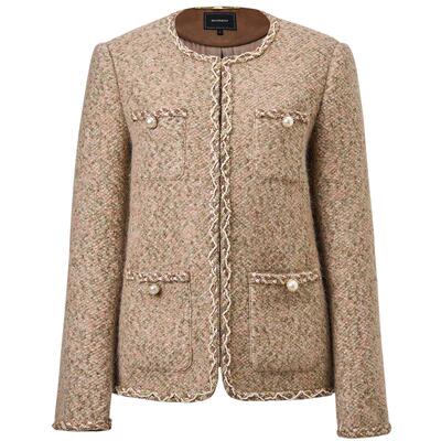 【商场同款】MAXRIENY千金小香凤H型花纱外套女装高级气质感