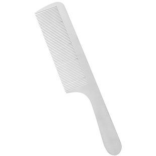 不锈钢超薄剪发梳子发型师专用男女士平头梳专业理发双头苹果钢梳