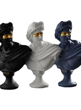 石膏树脂雕塑人物头像装饰摆件