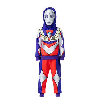 奥特曼男童春秋连帽套装