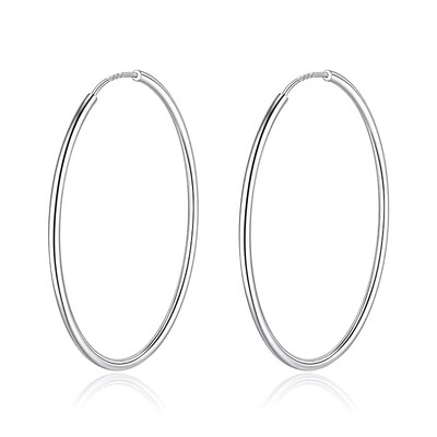 999纯银针素圈大耳圈女气质