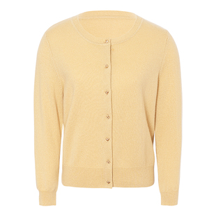 JESSIE女装商场同款简约温柔长袖羊绒混纺毛针织衫女秋季开衫毛衣