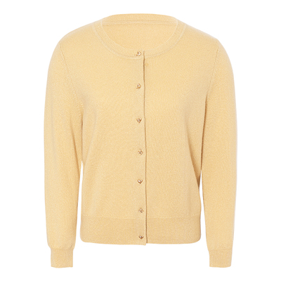 JESSIE幸运草爱心纽扣装饰毛衫秋