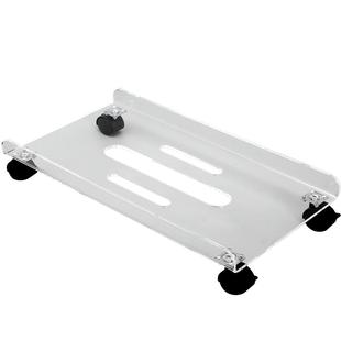 电脑主机托架带滑轮可移动亚克力悬浮支架台式透明机箱架灯带通用