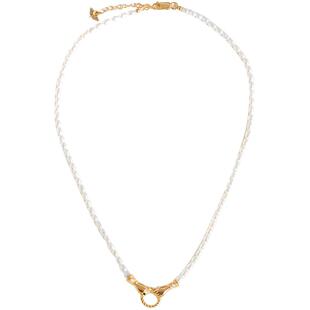 【玫瑰同款】Missoma珍珠手拉手项链18K镀金锁骨链Savi小众高级感