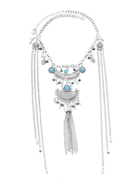 敦煌古风流苏项链民族风