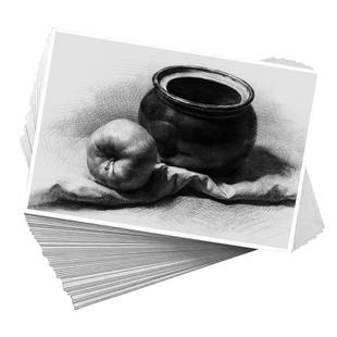 素描静物临摹卡高清结构双面印刷单体组合美术培训教学教材少儿初学者入门基础教程绘画初级入门照片临摹书