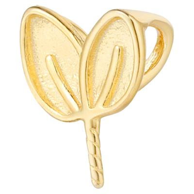 奢金轩纯银豆芽珍珠吊坠扣托兔耳