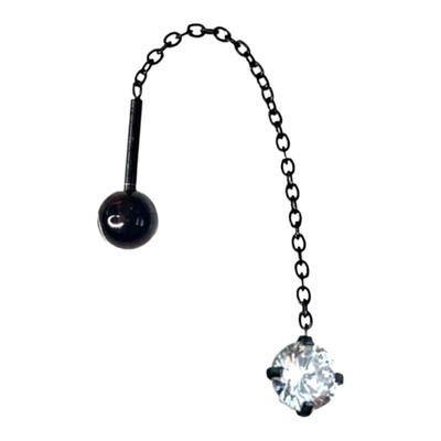 高级感气质长款流苏水钻拧球耳环