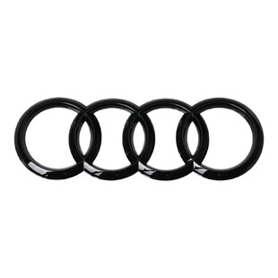 奥迪黑色车标Q5L改装40四驱45TFSI排量2.0T后尾四环字标装饰贴标