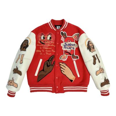 【BD CAVEMPT】白敬亭同款美式复古红色棒球服夹克vibe外套男女