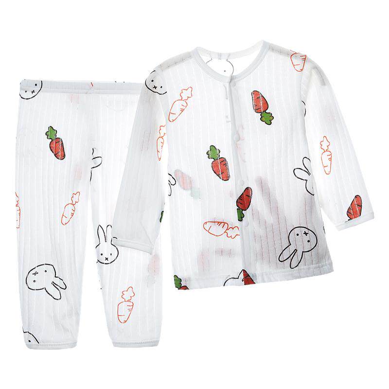 婴儿夏季空调服睡衣网眼宝宝开衫