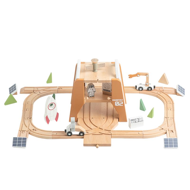 EverEarth木制轨道车套装玩具