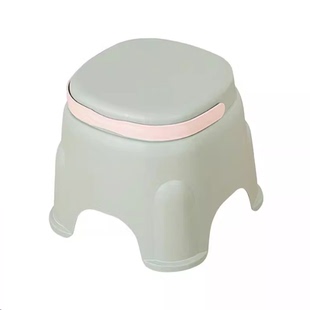 家用厕所小凳子儿童专用可手提带子凳椅可叠放彩色矮凳客厅加厚