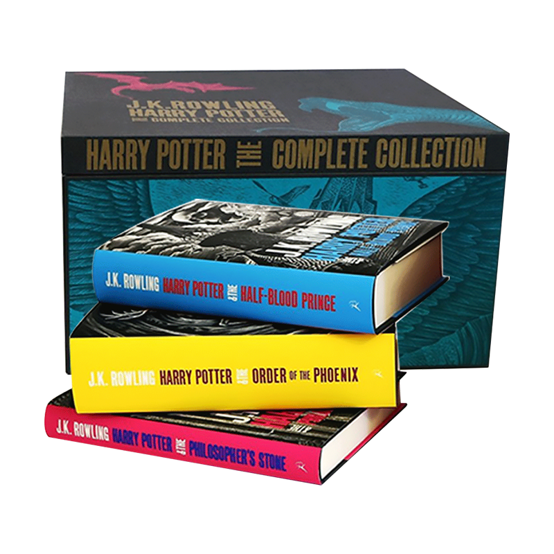 英文原版 哈利波特1-7册盒装 精装豪华收藏版 新年送礼礼物 Harry Potter套装全集小说JK罗琳 国外经典畅销青少年学生课外英语文学