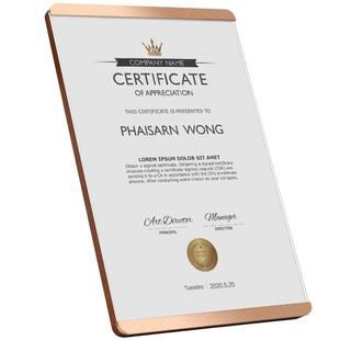 sviao/速销宝 企业荣誉证件书证书框定制外壳公司优秀员工内芯订制高档证书牌奖状授权书相框珠宝鉴定展示牌