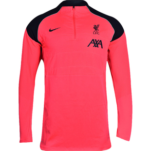 扎吉体育Nike利物浦足球比赛半拉链训练热身服套头衫男CZ3407-645