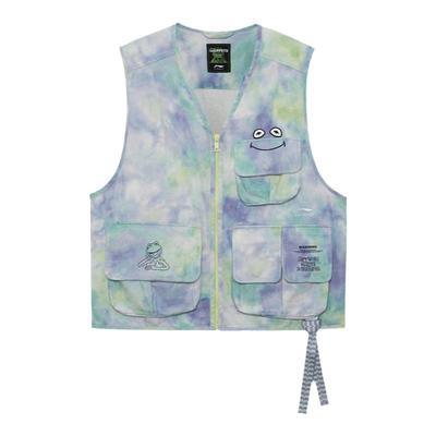 李宁联名Muppets科米特蛙男女同款运动宽松单马甲AMDR051