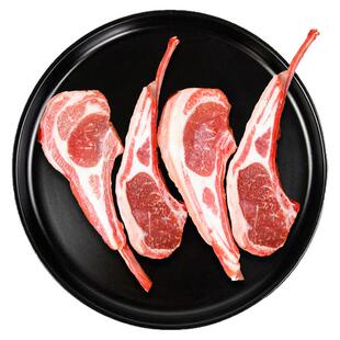 新鲜原切法式小羊排500g战斧冷冻生羊肉羔羊羊肋排烧烤半成品食材