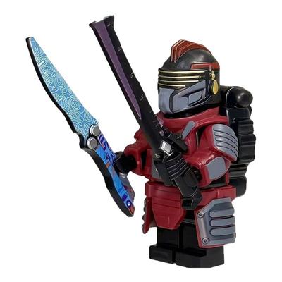 和平精英地铁逃生七级甲武器装备套装积木小人仔儿童益智拼装玩具