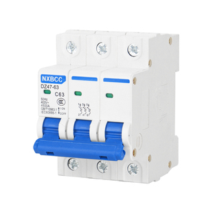 三相电DZ47空气开关63A100A三线断路器3P32A空开保护器16A40A125A