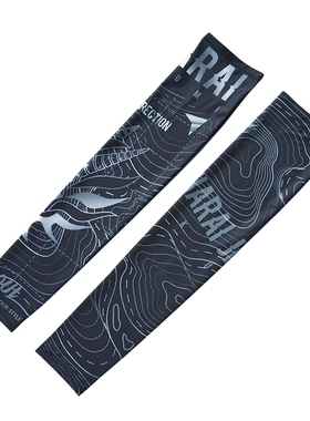鬼洗春夏24新品户外等高线地形图满印袖套中性 24BA088