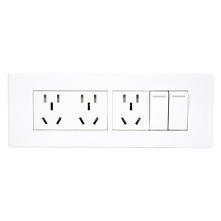 公牛118型双开单控九孔墙壁15孔带开关插座面板二开9孔十五孔暗装