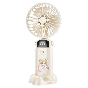 小风扇便携式充电小型折叠随身电风扇动漫少女可爱挂脖手持静音办公室桌上面迷你usb学生手拿降温神器吹辅食
