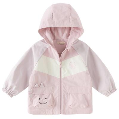 戴维贝拉儿童外套2026春装新款女童户外防水透湿休闲长袖连帽衫